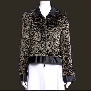 SALVATORE FERRAGAMO FUR BOMBER JACKET - MINT CONDITION